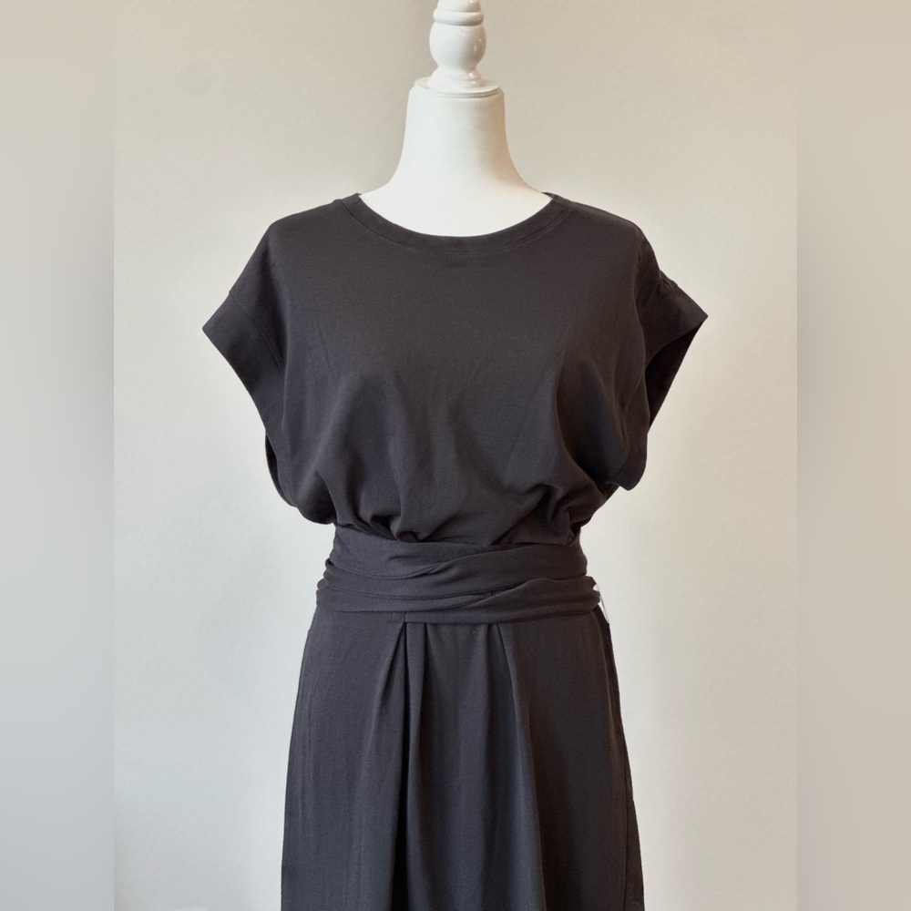 VINCE Belted Crewneck Tshirt Dress